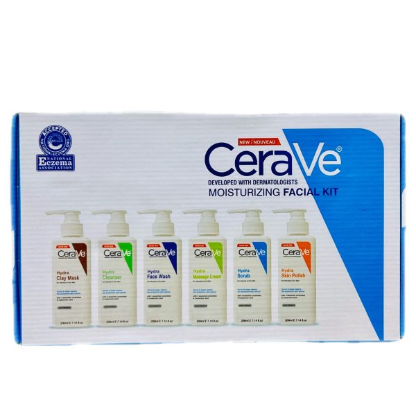 CeraVe Moisturizing Facial Kit – 6-Step Hydra Skincare Set for Face & Body | Dermatologist-Developed