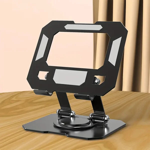 360° Rotating Metal Tablet & Mobile Stand – Adjustable Foldable Portable Desk Mount