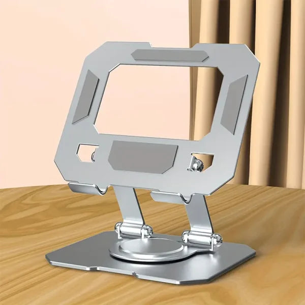 360° Rotating Metal Tablet & Mobile Stand – Adjustable Foldable Portable Desk Mount