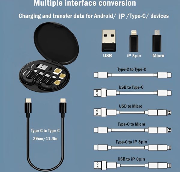 5-in-1 Data Cable Set All Solutions in One | 60W Fast Charging - Random Color