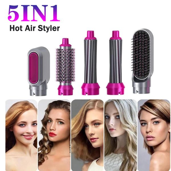 5-in-1 Electric Hair Dryer Brush - Professional Blow Dryer & Styling Kit with Negative Ion Technology