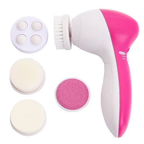 5-in-1 Facial Electric Cleanser & Massager - Waterproof Rotating Cleansing System with Dual Speed
