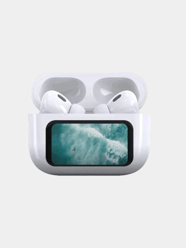 A9 Pro Wireless Earbuds with ANC - Matte Black LED Display Earphones