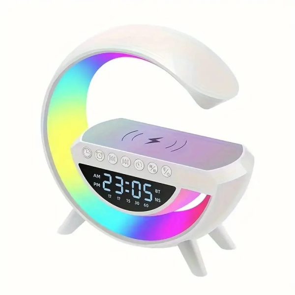 3-in-1 Wireless Charger Speaker with LED Lights & Alarm