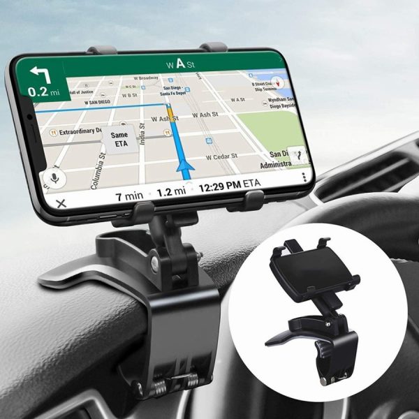 Universal Car Phone Holder 360° Rotation - Multi-Mount Dashboard Phone Bracket for 4-7 Inch Phones