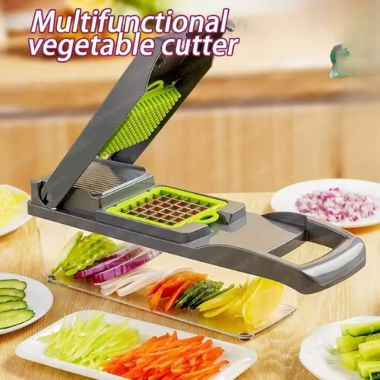 "16-in-1 Vegetable Slicer & Chopper with Basket" ✅