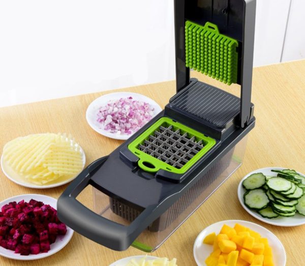 "16-in-1 Vegetable Slicer & Chopper with Basket" ✅