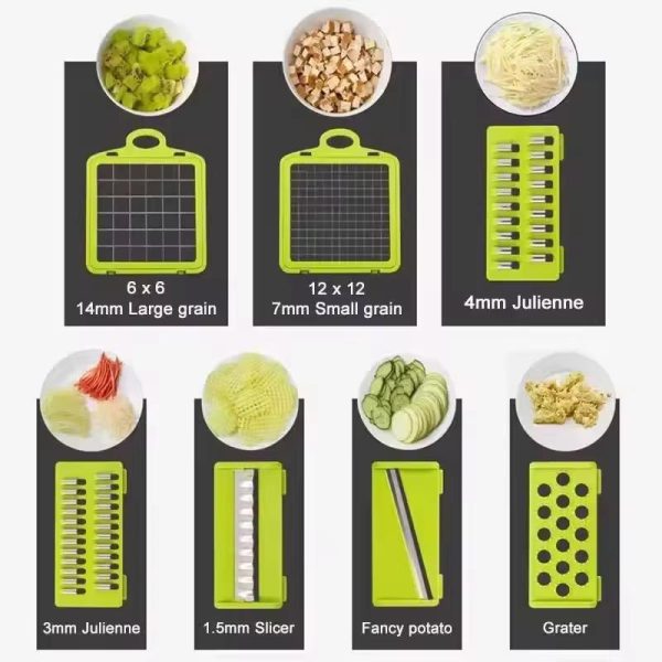 "16-in-1 Vegetable Slicer & Chopper with Basket" ✅