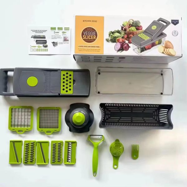 "16-in-1 Vegetable Slicer & Chopper with Basket" ✅
