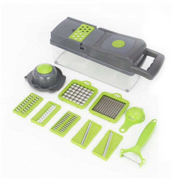 "16-in-1 Vegetable Slicer & Chopper with Basket" ✅