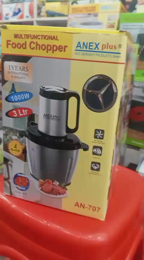 1000W Electric Meat Grinder & Food Chopper - 3L Stainless Steel