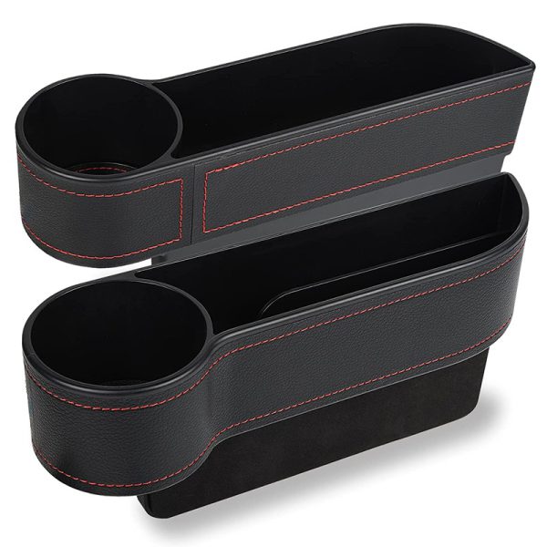 Set of 2 Car Seat Storage Box - Universal Gap Filler Pocket Organizer for All Car Models