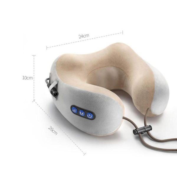 USB Charging Massage U-Shaped Pillow - Electric Neck & Shoulder Massager with Heat Therapy